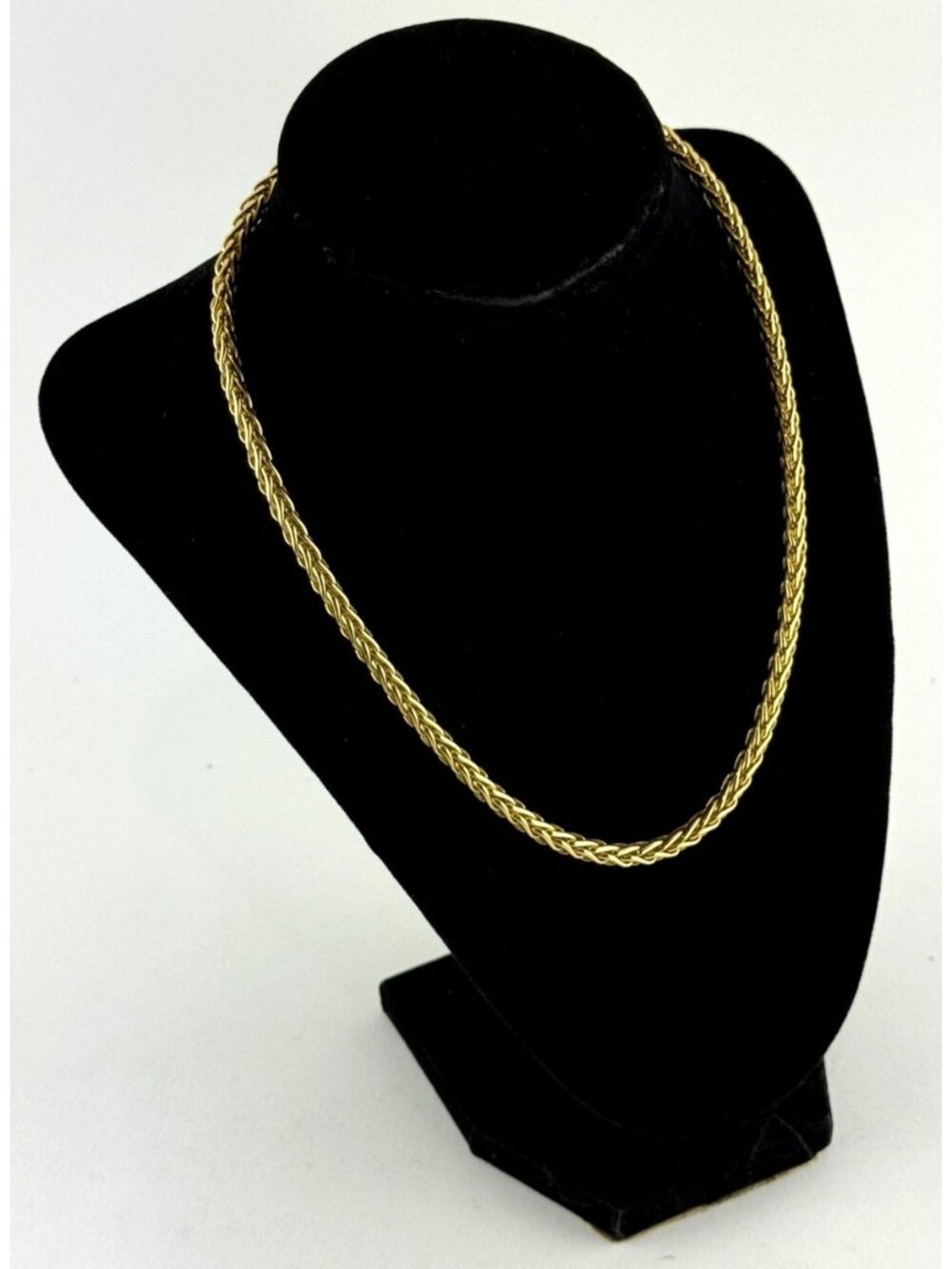 Milor Italy Gold Over Bronze Wheat Link Chain Necklace 16"